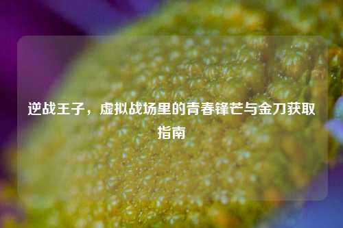 逆战王子,虚拟战场里的青春锋芒与金刀获取指南