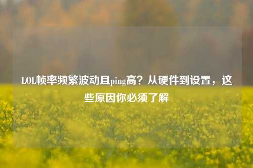 LOL帧率频繁波动且ping高？从硬件到设置，这些原因你必须了解
