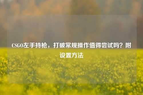 CSGO左手持枪，打破常规操作值得尝试吗？附设置方法