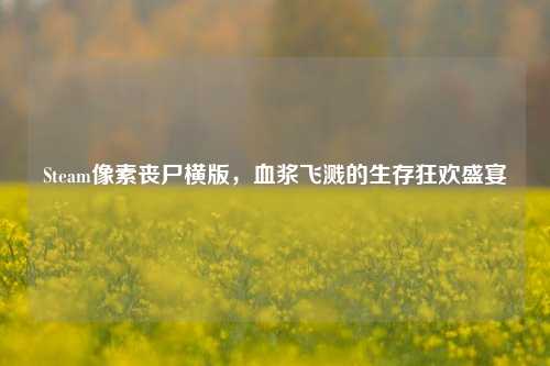 Steam像素丧尸横版，血浆飞溅的生存狂欢盛宴