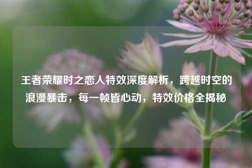 王者荣耀时之恋人特效深度解析，跨越时空的浪漫暴击，每一帧皆心动，特效价格全揭秘