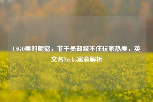 CSGO里的妮蔻,非干员却藏不住玩家热爱,英文名Neeko寓意解析