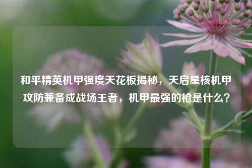 和平精英机甲强度天花板揭秘，天启星核机甲攻防兼备成战场王者，机甲最强的枪是什么？
