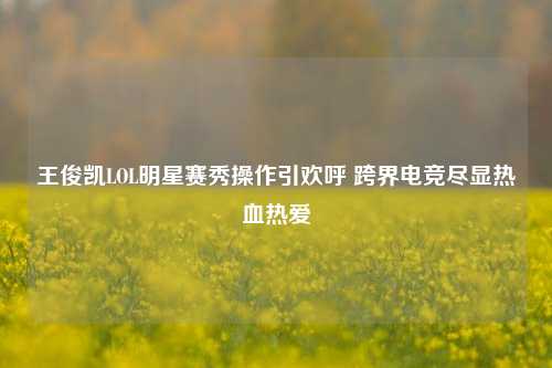 王俊凯LOL明星赛秀操作引欢呼 跨界电竞尽显热血热爱