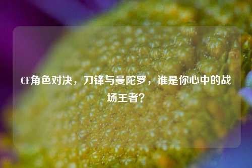 CF角色对决，刀锋与曼陀罗，谁是你心中的战场王者？