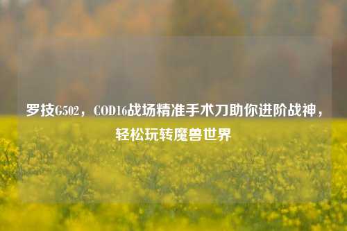 罗技G502，COD16战场精准手术刀助你进阶战神，轻松玩转魔兽世界