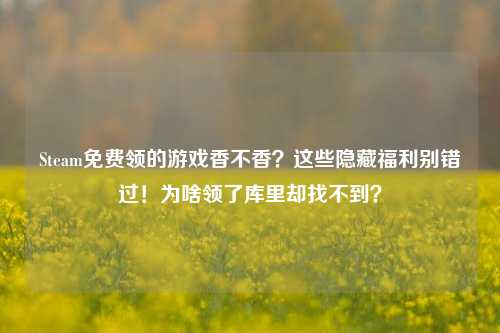 Steam免费领的游戏香不香?这些隐藏福利别错过!为啥领了库里却找不到?