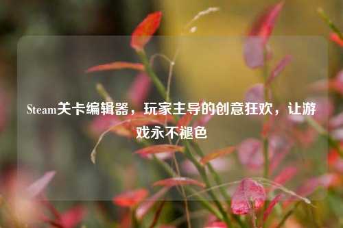 Steam关卡编辑器，玩家主导的创意狂欢，让游戏永不褪色