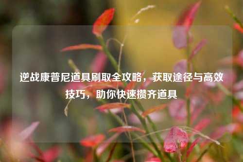 逆战康普尼道具刷取全攻略，获取途径与高效技巧，助你快速攒齐道具