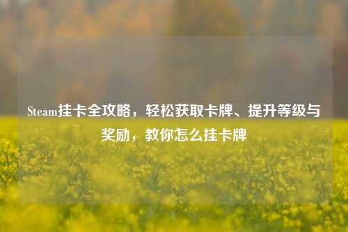 Steam挂卡全攻略，轻松获取卡牌、提升等级与奖励，教你怎么挂卡牌