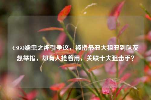 CSGO蠕虫之神引争议，被指最丑大狙丑到队友想举报，却有人抢着用，关联十大狙击手？