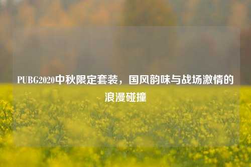 PUBG2020中秋限定套装，国风韵味与战场激情的浪漫碰撞