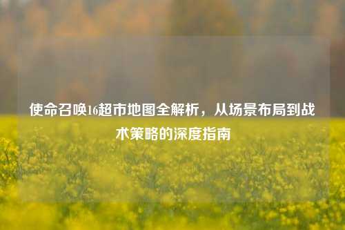使命召唤16超市地图全解析，从场景布局到战术策略的深度指南