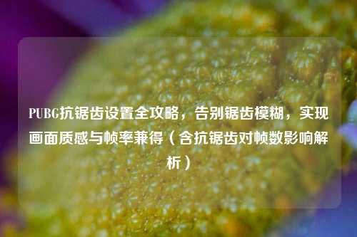 PUBG抗锯齿设置全攻略,告别锯齿模糊,实现画面质感与帧率兼得(含抗锯齿对帧数影响解析)