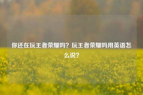 你还在玩王者荣耀吗?玩王者荣耀吗用英语怎么说?
