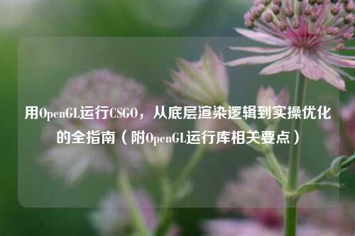 用OpenGL运行CSGO，从底层渲染逻辑到实操优化的全指南（附OpenGL运行库相关要点）