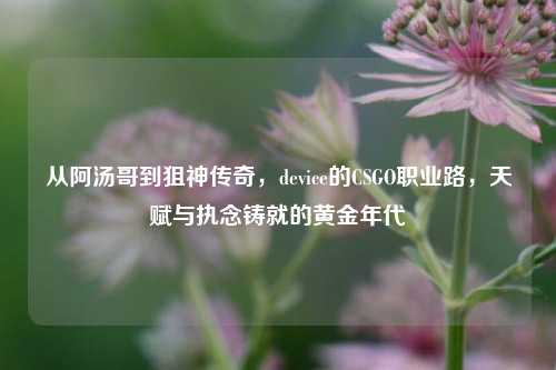 从阿汤哥到狙神传奇，device的CSGO职业路，天赋与执念铸就的黄金年代