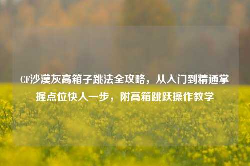 CF沙漠灰高箱子跳法全攻略,从入门到精通掌握点位快人一步,附高箱跳跃操作教学